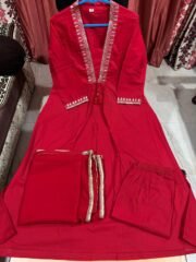 Red Anarkali Suit Set - Image 3