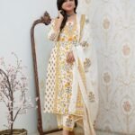 Floral Motif Printed Cotton kurta Set